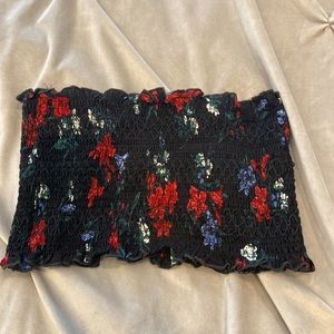 Stretchy floral tube top